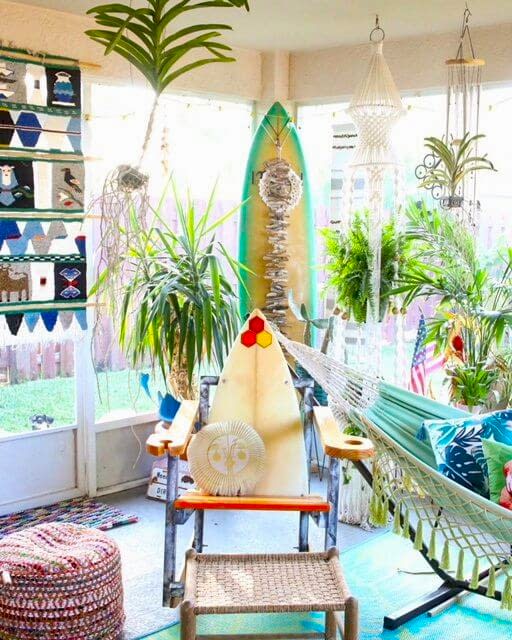 bohemian style sunroom