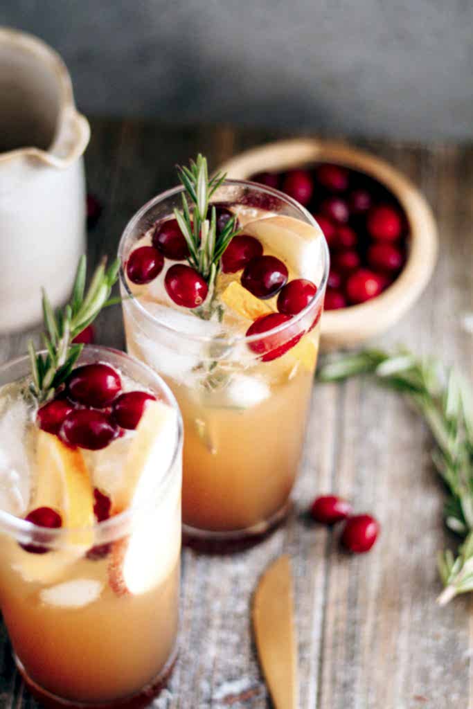Spiced Rosemary Cranberry Apple Cider by Taavi Moore of Healthie Nut